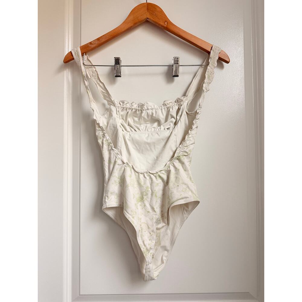 Frankies Biknis Fawn Ruffle One Piece Swimsuit XS Beach Summer Bella Hadid - Picture 4 of 7